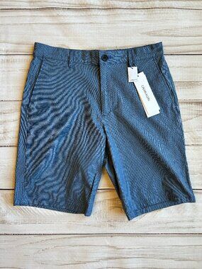 Calvin Klein Men's Dobby Cotton Flex Stretch Shorts in Peacoat Blue Size 29 NWT